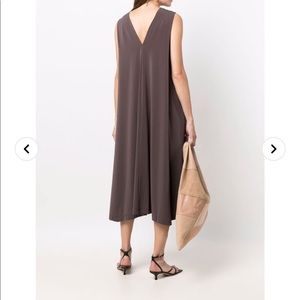 Issey Miyake Round-Neck Midi Dress